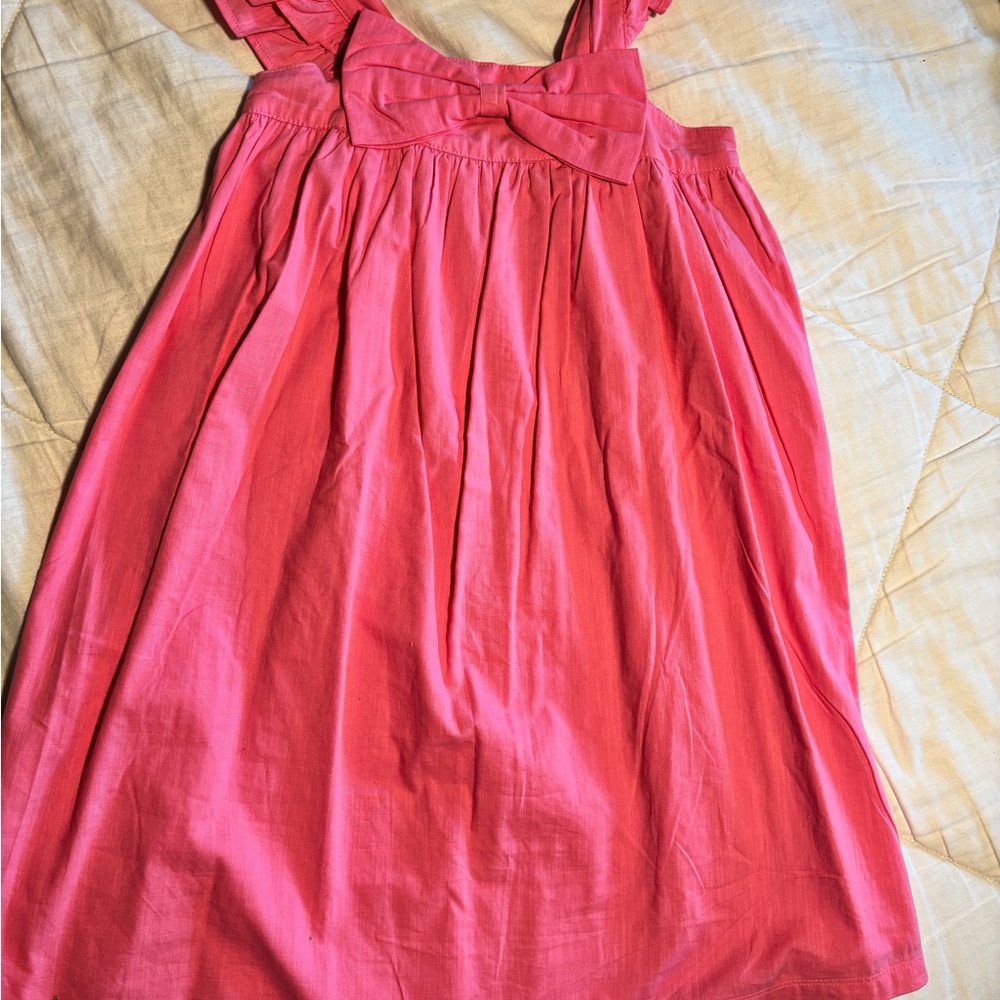 Ruffle butts Pink Sleeveless Dress with Bow size 8
